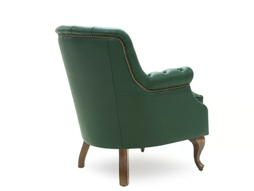 CONFIDENTE ORIGINS - Bergere tufted leather armchair with armrests by Crearte Collections - view 3
